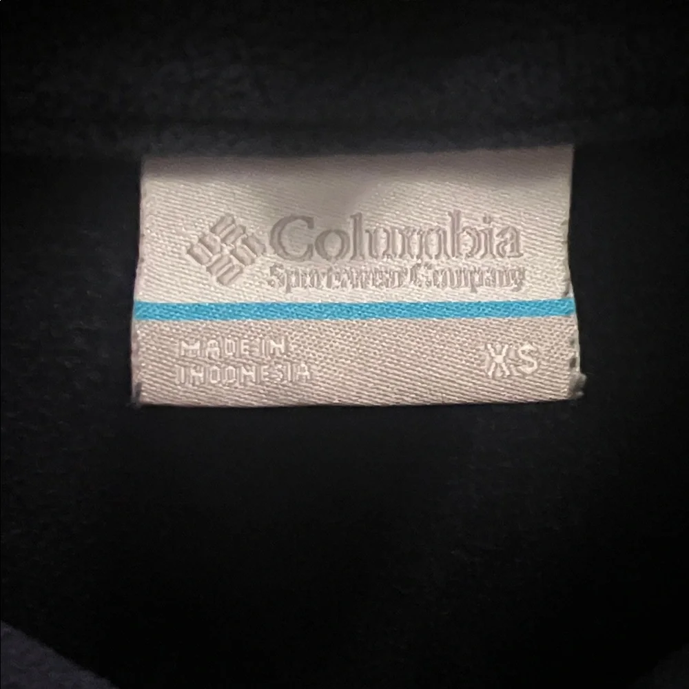 Columbia Navy Blue 1/4 Zip Fleece Sweater Size XS